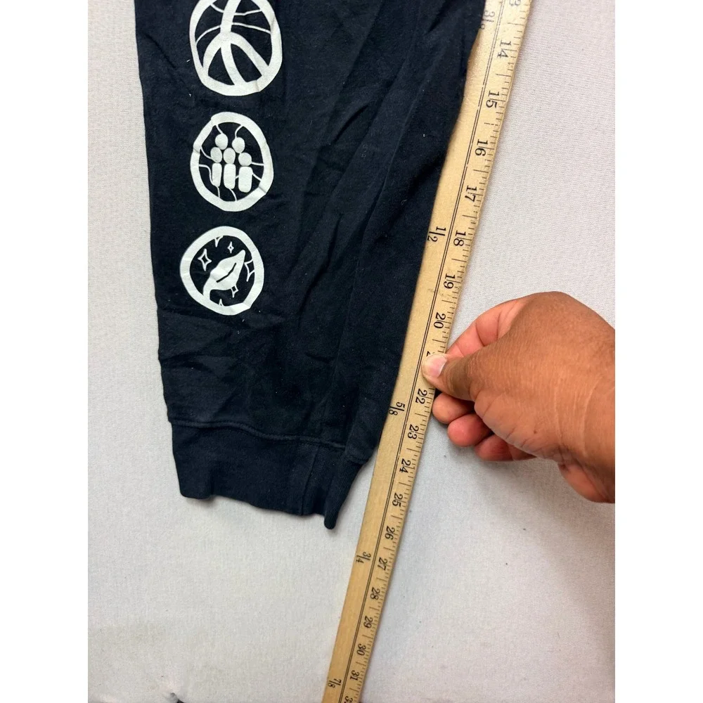 Nike Joggers Women Small Black Excellent Graphic Fleece Sweatpants Sportswear